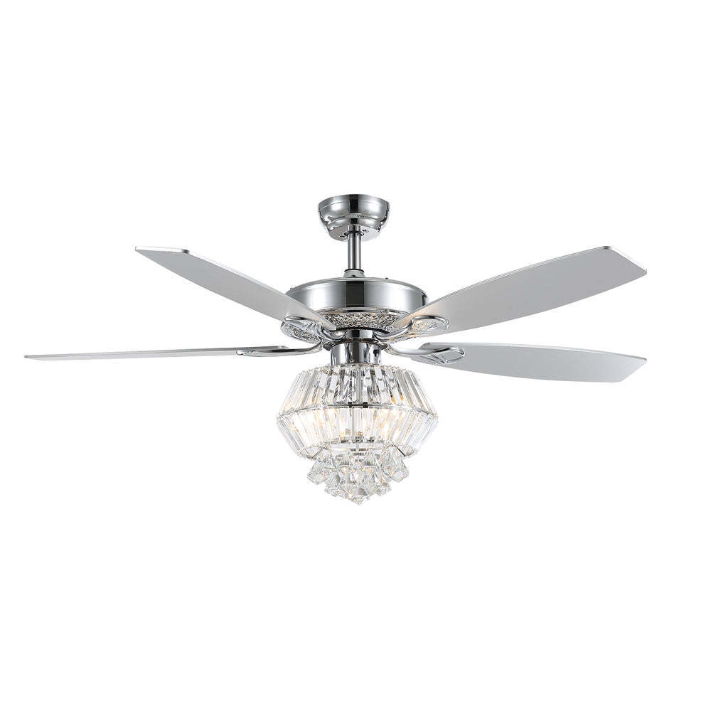 Direct Factory Natural Style Crystal 5 Plywood Blade Living Room Air Circulation Modern Ceiling Fans Light