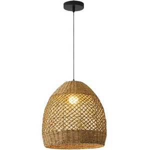 High Quality Natural Material Rattan Lampshade Woven Vintage Rattan Lampshade Home Pendant Lights Natural Wholesale Bamboo Items