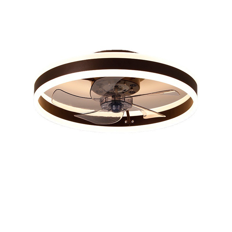 Modern Indoor Ceiling Fan LED Black 50 Bedroom Plastic 97 80 ABS Plastic Dimmable Led Light Flush Mount Bedroom Ceiling Fan 5000