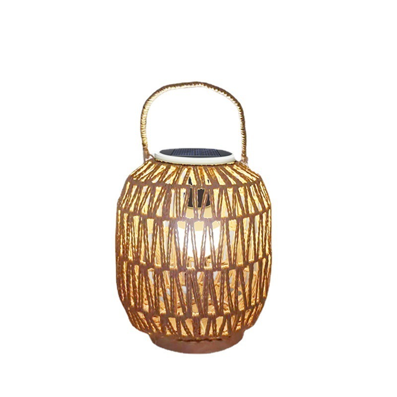 Outdoor Solar LED light IP65 Waterproof Garden Decor Bamboo Rattan Lamp for Pavilion Yard Landscape Buried Garden Lawn Lights