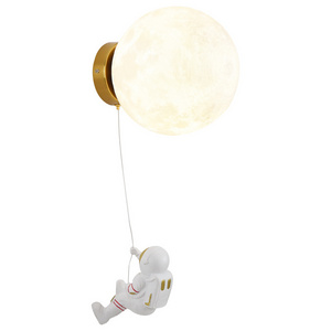 LED wall lamp creative personality net red moon bedroom bedside wall light simple cartoon astronaut children's room lamps