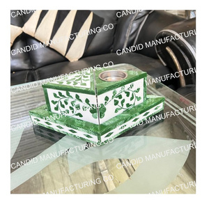 Arabic Design Incense Gifts Sets Ramadan Gift Incense Burner Arabic Set Bone Inlay Bakhoor Burner Arabic