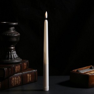 Remote-Controlled Ivory Flickering Taper LED Candle 2.4 cm Diameter Weddings Christmas Halloween Easter Flameless Wax Material