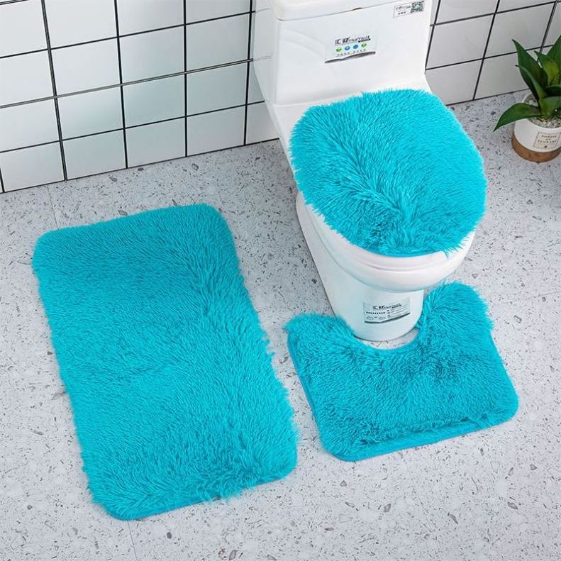 Non Slip Super Cozy Comfortable New Products 3 Pcs Carpet Non-Slip Bathroom Rug Bath Mat Set 3Pcs