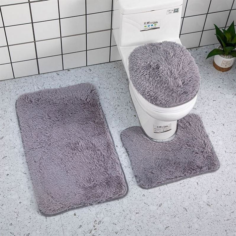 Non Slip Super Cozy Comfortable New Products 3 Pcs Carpet Non-Slip Bathroom Rug Bath Mat Set 3Pcs