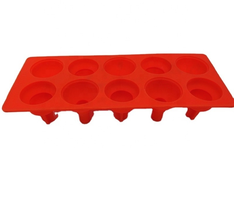 Custom convenient home use different sizes food grade red silicone rubber ice trays