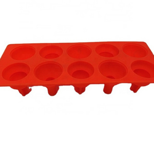 Custom convenient home use different sizes food grade red silicone rubber ice trays