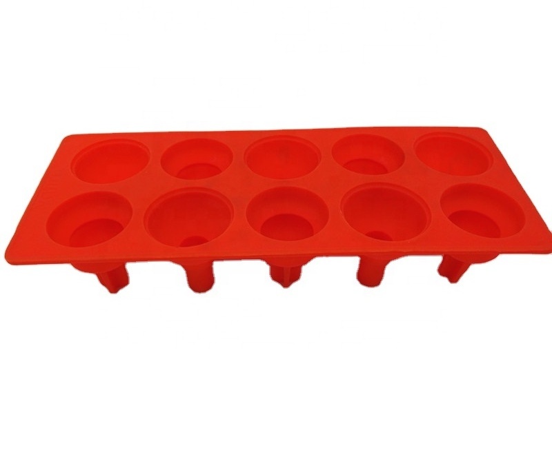 Custom convenient home use different sizes food grade red silicone rubber ice trays