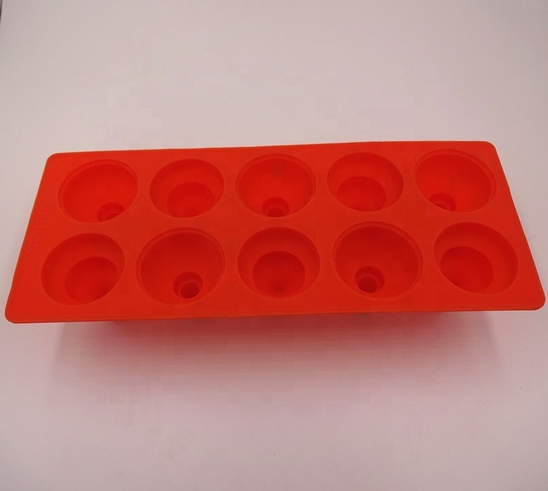 Custom convenient home use different sizes food grade red silicone rubber ice trays