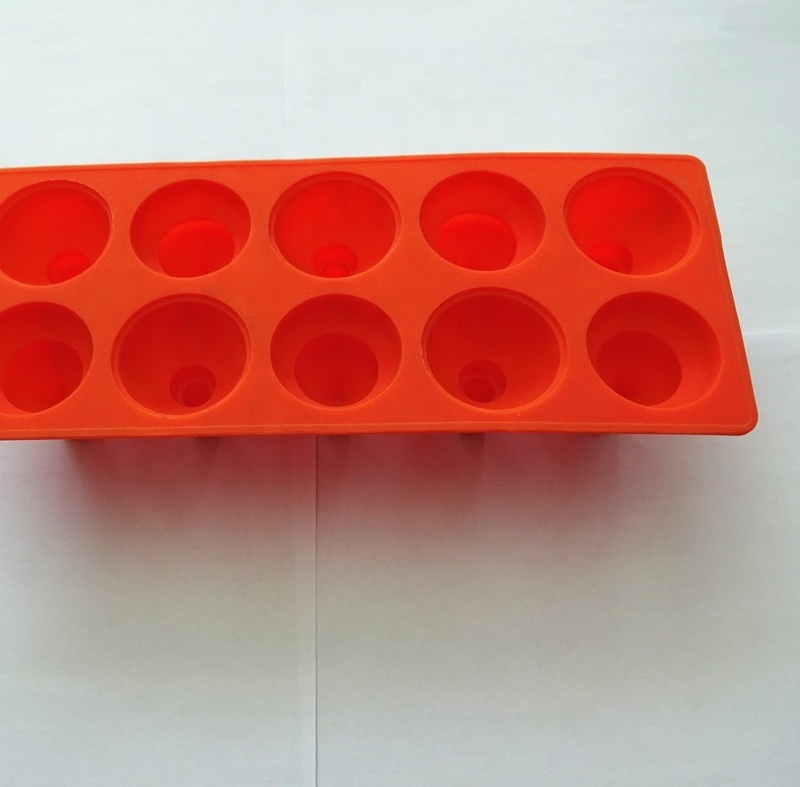 Custom convenient home use different sizes food grade red silicone rubber ice trays