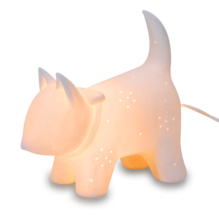 3D Cute Night Light Led Hollow Out Animal Craft Palm Civet Shape Kids Modern Nightstand Lamp Children Table Lamp