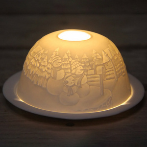 High Quality Table Decorative Gift Porcelain Tealight Candle Holder Personalized Porcelain Tealight Holder