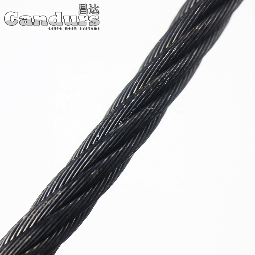 1mm - 4mm Black Oxide Inox Cable 316 Stainless Steel Wire Rope For Railing