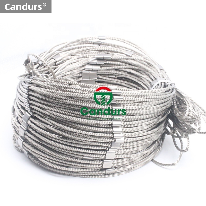 L18 Loop SS316 Inox Cable Wire Ferrule Mesh Flexible Stainless Steel Rope Net