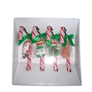 Hand decorated Jelly candy cane with jelly candy for Christmas