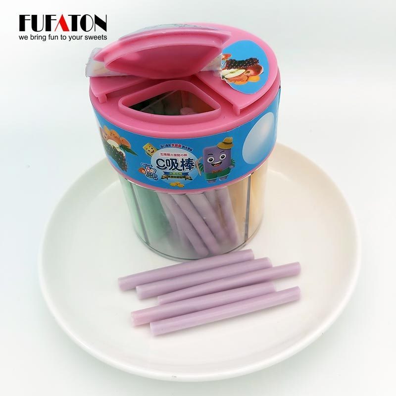 Manufacturers Candy Wholesale CC Stick Mixed Fruit Flavor With Tattoo milk straw powder candy