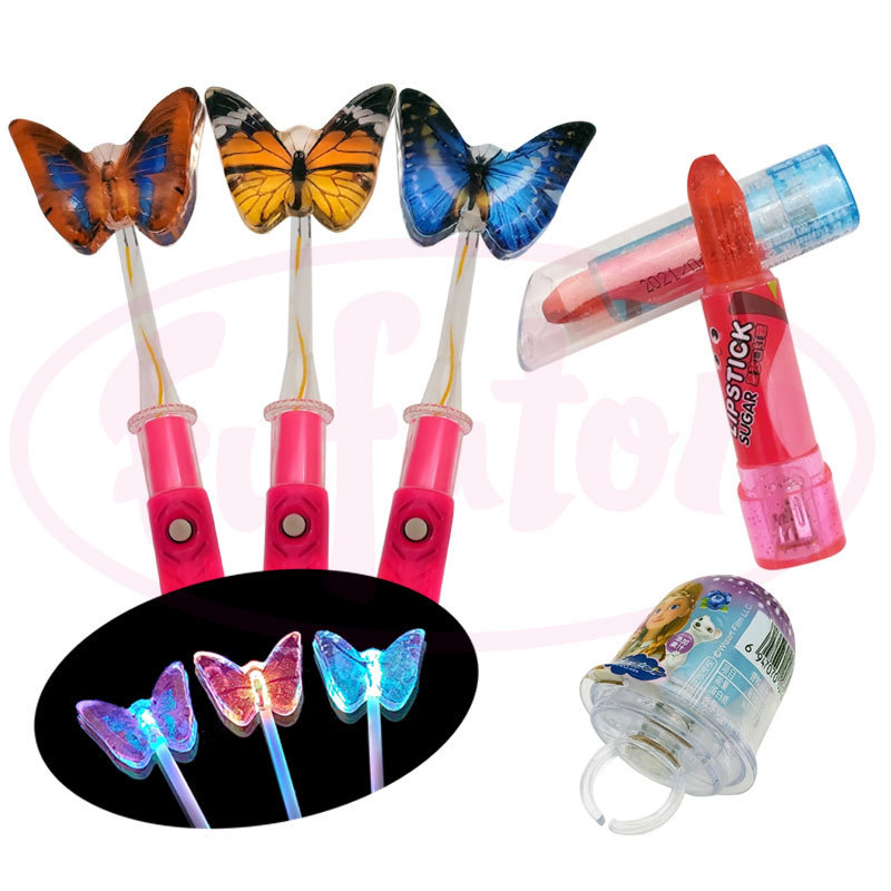 Blink lighting lollipop candy lipstick candy ring candy diamond lollipop for birthdays weddings parties