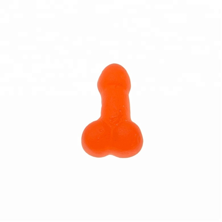 colorful oil coated penis shape gummy candy