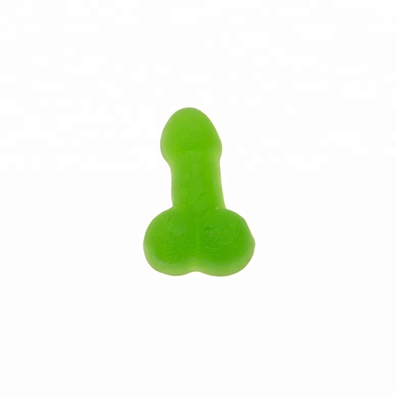 colorful oil coated penis shape gummy candy