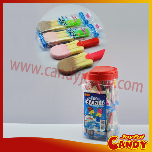 JF5050 Top selling  Pressed Candy  ice cream shaped Dry Eat  Lollipop ice cream candy with whistle toy