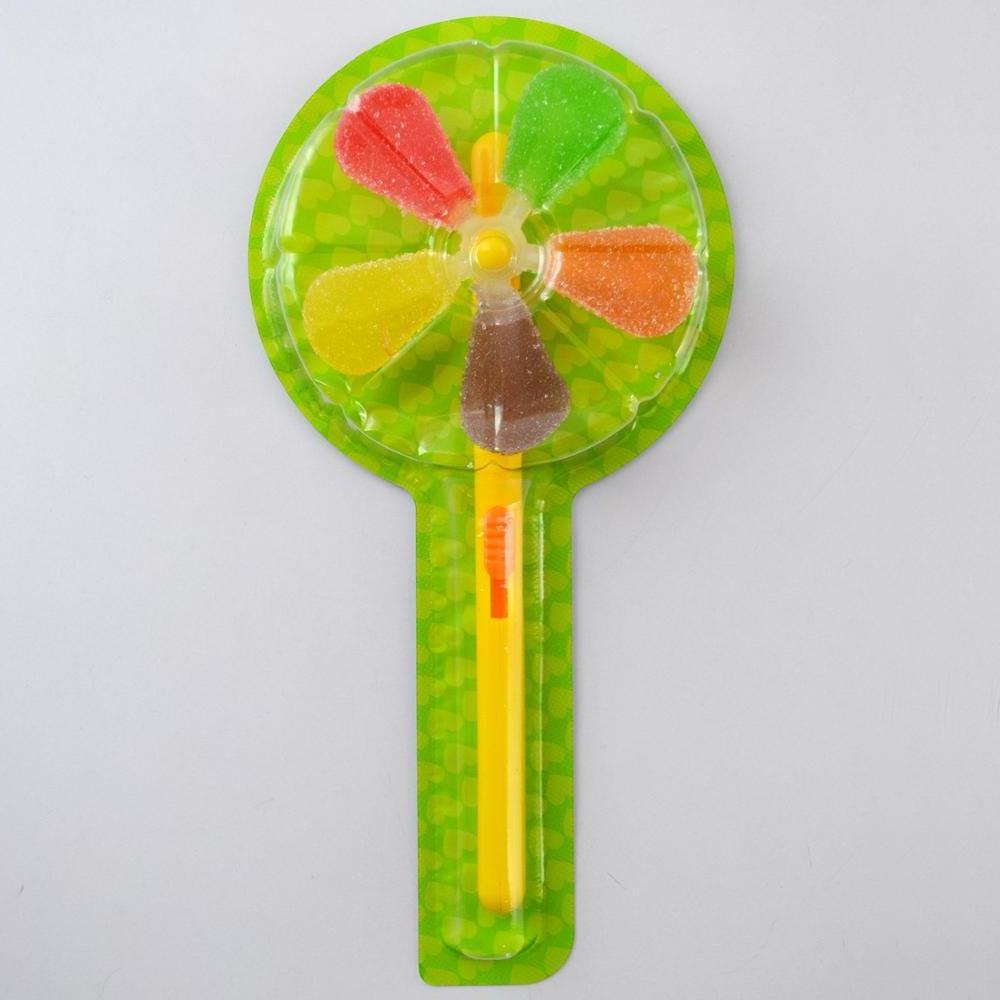 2020 Rotatory windmill lollipops with 5 colors and 5 flavours jelly candy