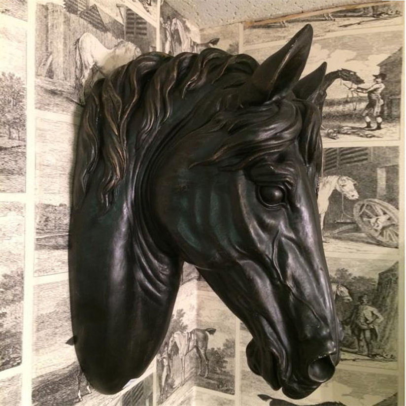 Life Size Horse Head Bronze Sculpture