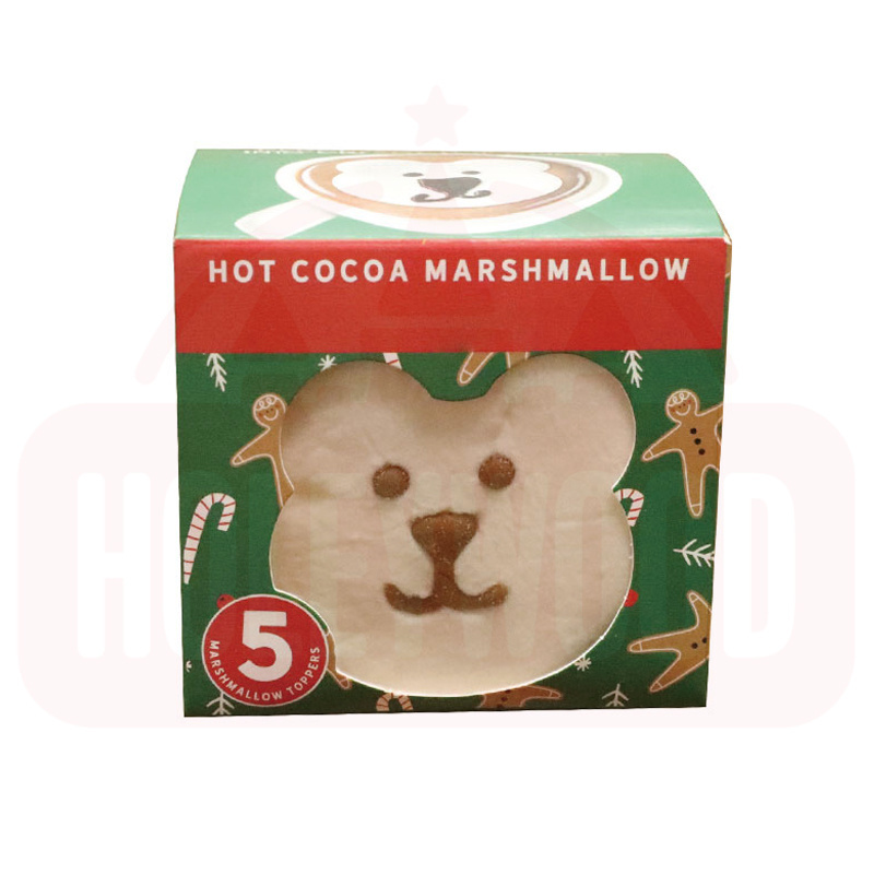 Holeywood 3D Cute Bear Shape Marshmallow Sweet Flavored Halal Candy with Box Packaging for Coffee Milk Tea