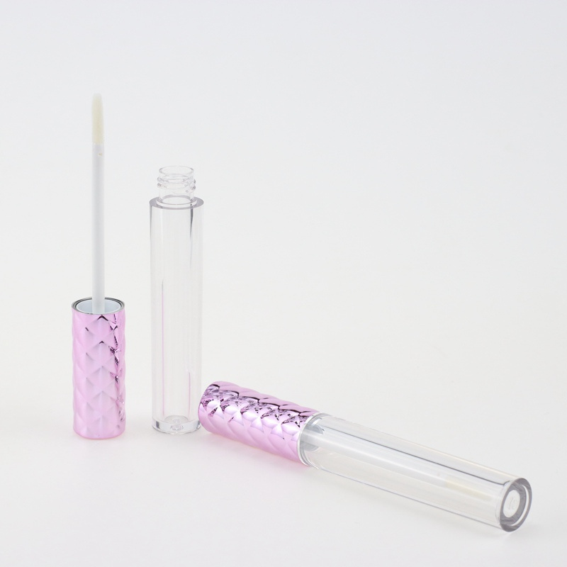 Custom Diamond bulk purple sparkly lip gloss tubes rose gold lipstick containers packaging Empty lipgloss tube 3ml