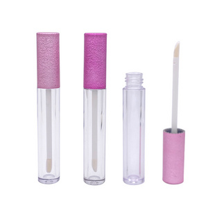 Luxury pink purple thick glitter Lip Gloss Containers packaging 3ml wand empty sparkly lip gloss tubes