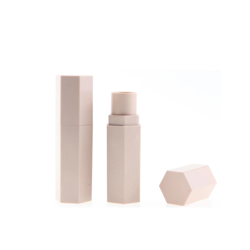 Luxury Hexagon Pink Roller Lip Balm Container Custom Concealer Tube Empty Foundation Highlight Stick