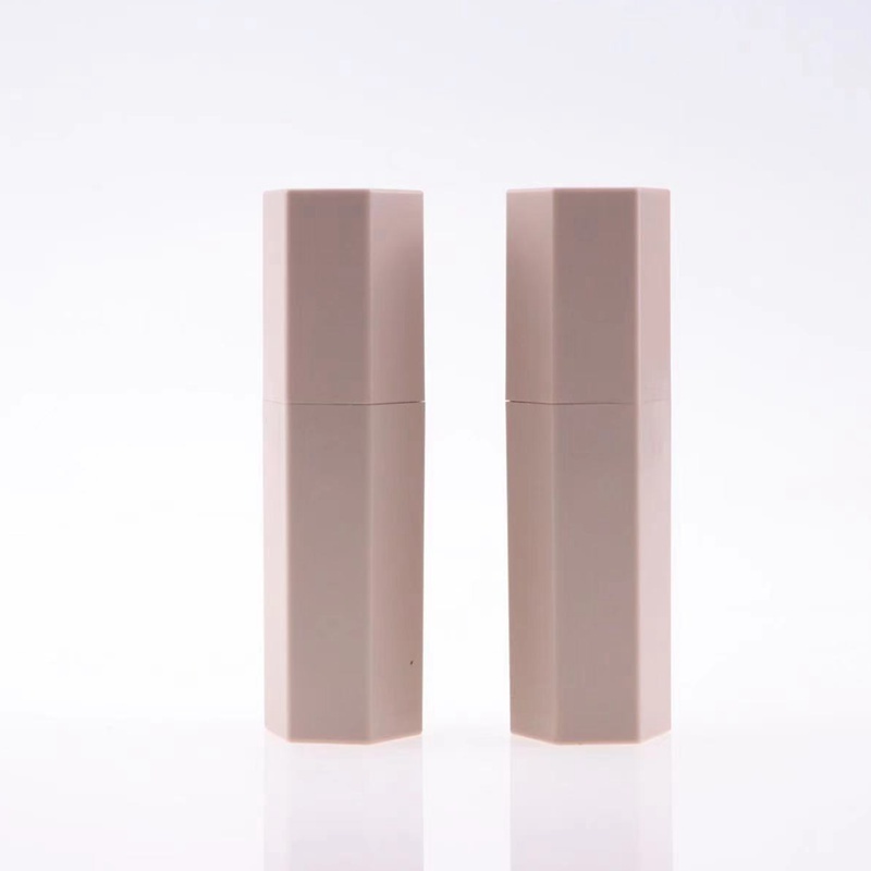 Luxury Hexagon Pink Roller Lip Balm Container Custom Concealer Tube Empty Foundation Highlight Stick