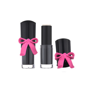 Wholesale Lovely pink bowtie empty lipstick container packaging custom bow lipstick tubes