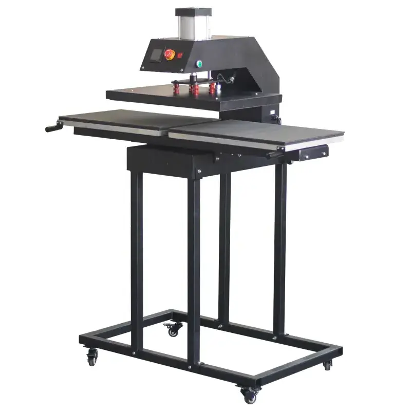 large double side station format skateboard pneumatic sublimation transfer heat press machine