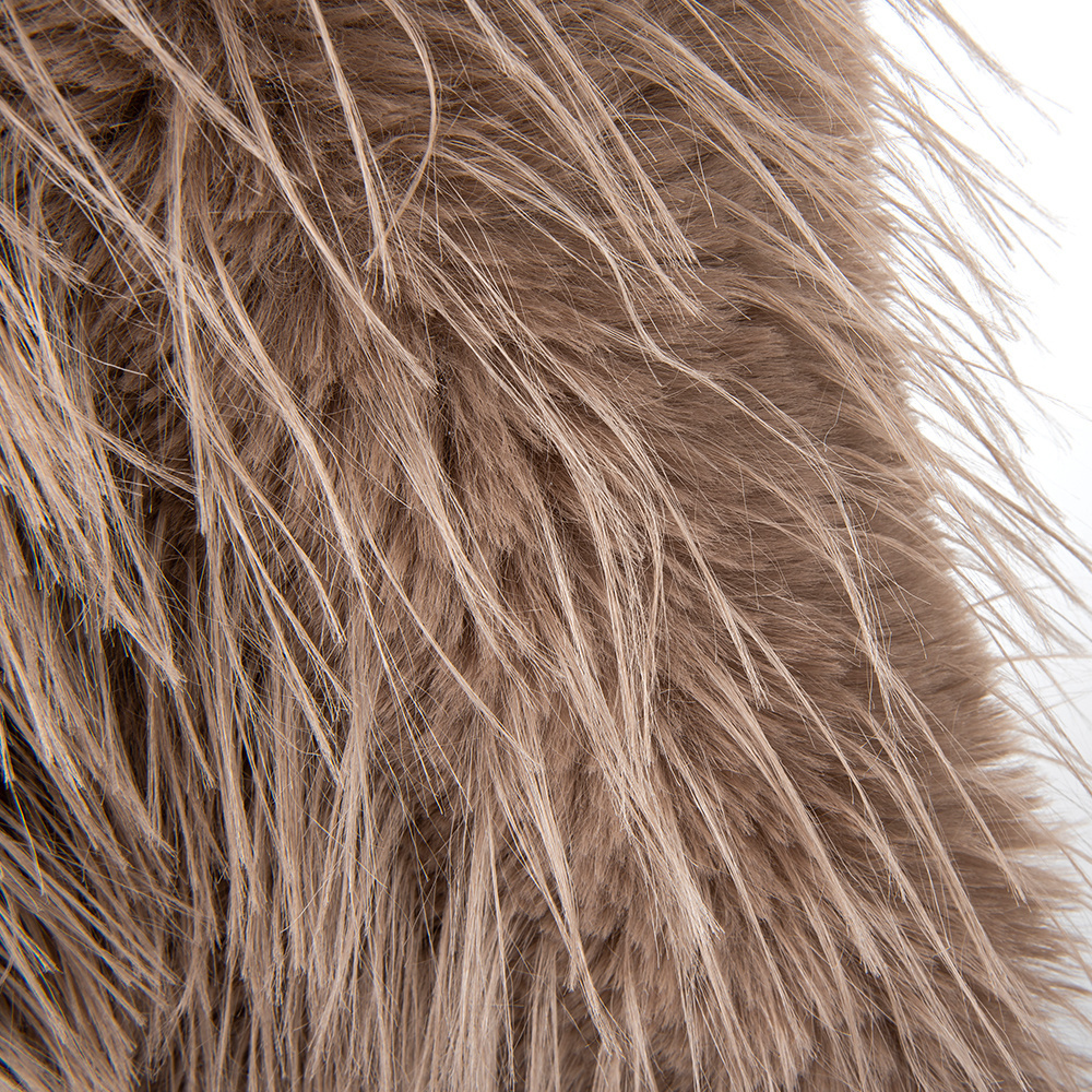 Factory fabric manufacturing long hair pile faux fur