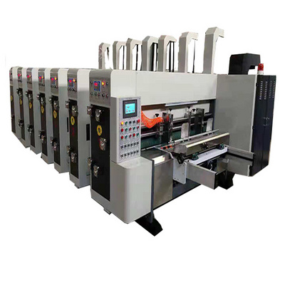 Mini type ZYKM 650*1700  carton box making machine /multicolor flexo printing slotting die-cutting stacking machine