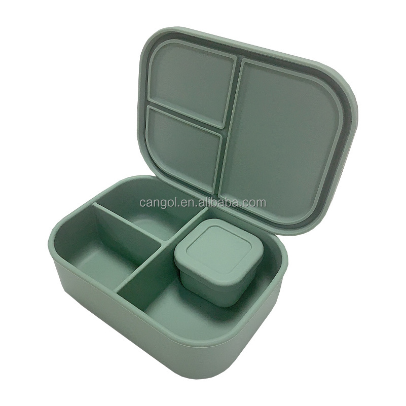 Silicone Lunch Box Silicone Baking Cups Snack Containers Sauce Cups for kids Adult Food Safe Small Bento Containers with Lids