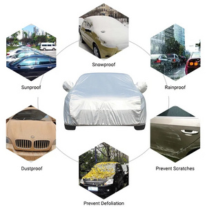 Multifunction Large Auto Snow Car Cover Material Waterproof and UV Proof Car Cover PEVA PP Cotton for All Weather