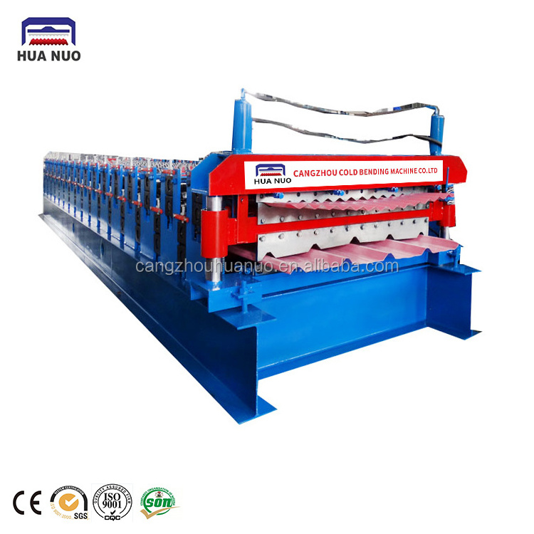 High quality double layer cold bend glazed tile roll forming machine