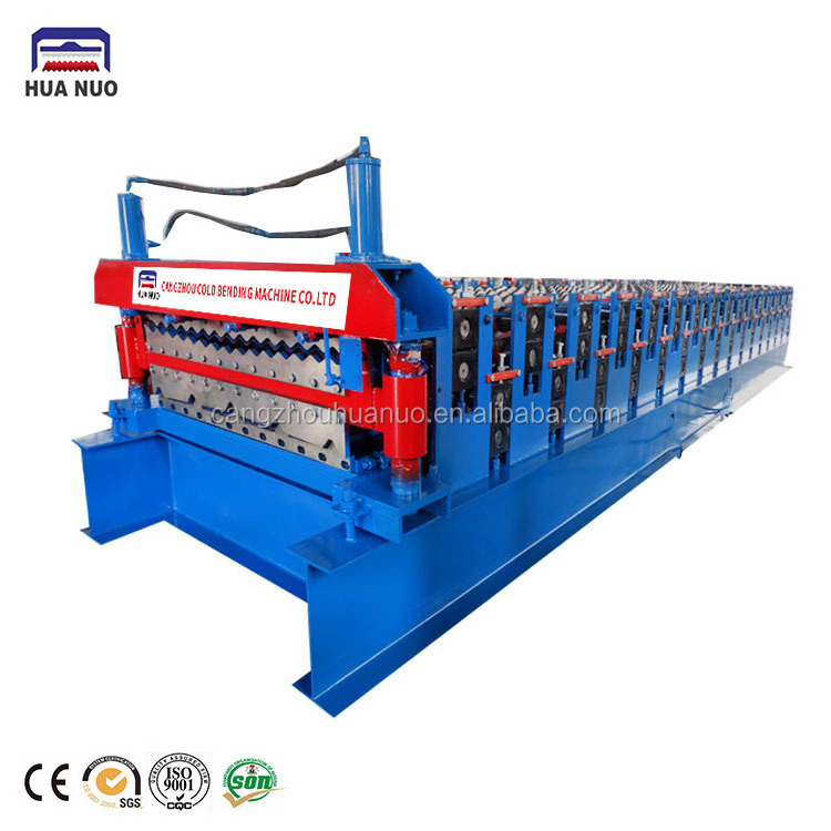 High quality double layer cold bend glazed tile roll forming machine