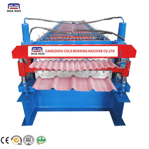 High quality double layer cold bend glazed tile roll forming machine