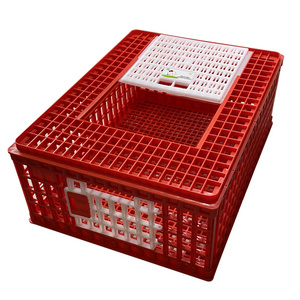 LMC 02 Poultry Equipments Plastic Poultry Carrier Transport Crate Three Doors Chicken Transport Cage