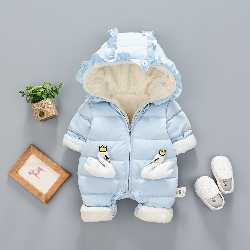 YQ360 newborn baby rompers toddler boys girls winter jumpsuit rompers clothing infant babies cartoon snowsuit outfits clothes