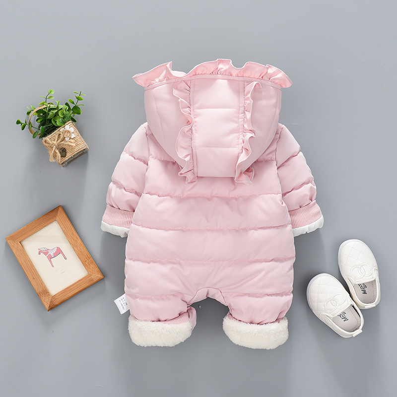 YQ360 newborn baby rompers toddler boys girls winter jumpsuit rompers clothing infant babies cartoon snowsuit outfits clothes