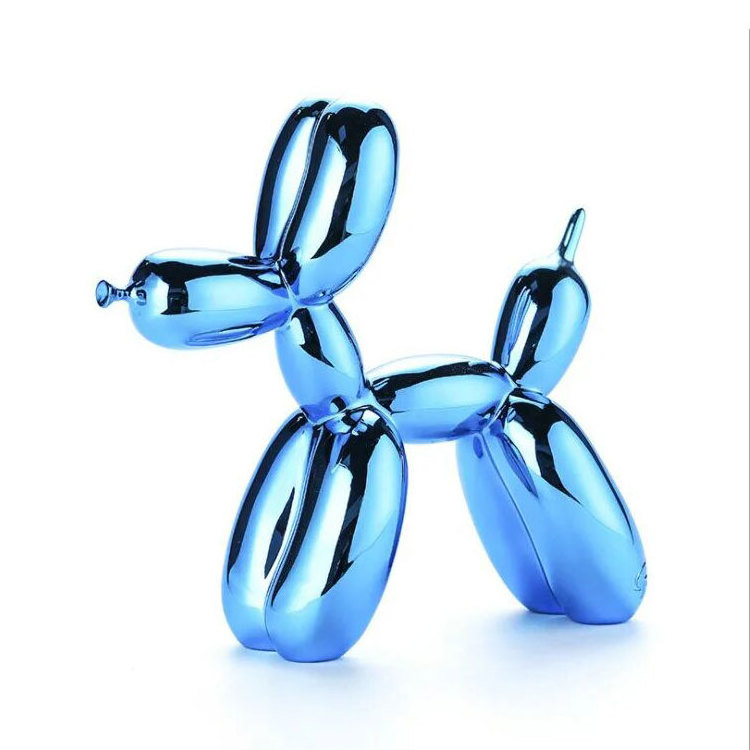 Nordic Style Fiberglass Jeff Koons Balloon Dog Sculpture Large Outdoor Decoration Sculpture Animal Dog Statue