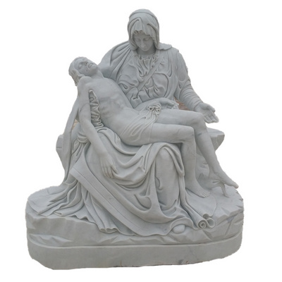 Hand Carving Marble Pieta Sculpture Religious Figure Statue The Mourning Of Christ Jesus Statue