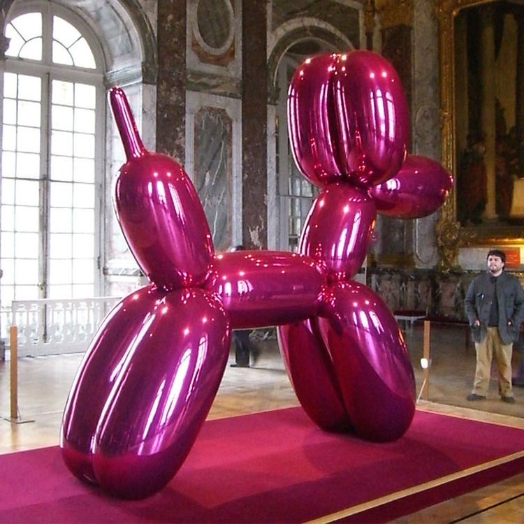 Nordic Style Fiberglass Jeff Koons Balloon Dog Sculpture Large Outdoor Decoration Sculpture Animal Dog Statue