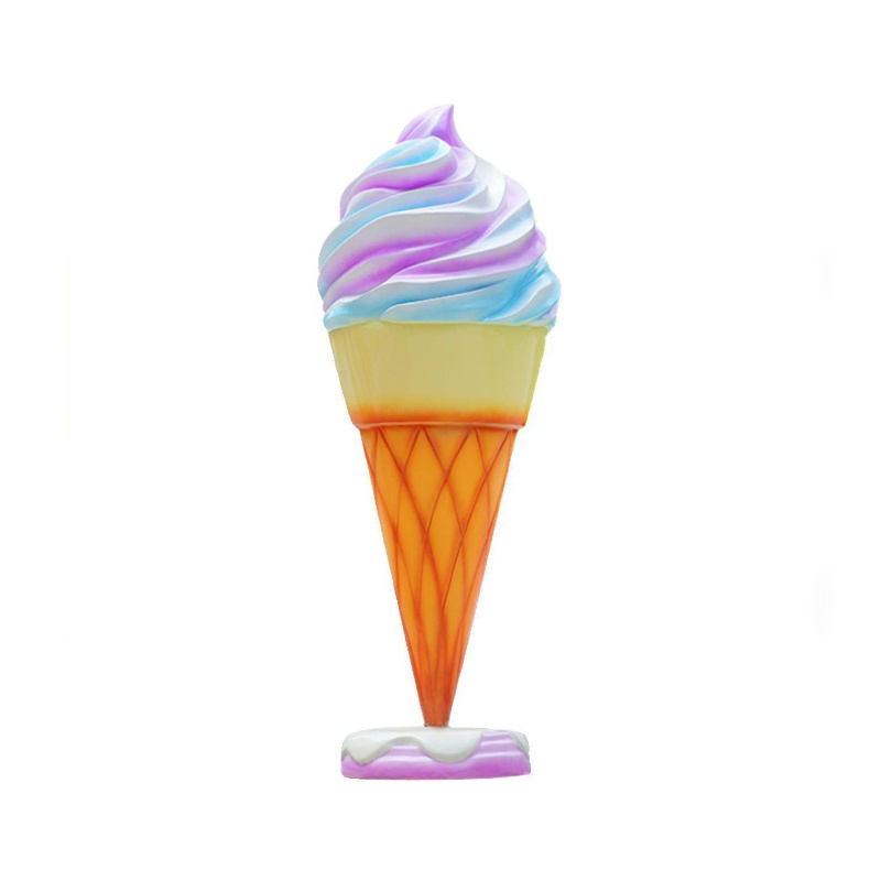 Outdoor Decor Fiberglass Ice Cream Cone Sculpture Resin Popsicle Sculpture For Sale