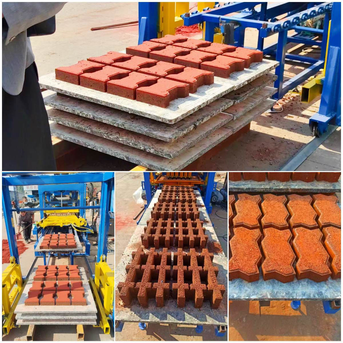 QT4-15 maquina de bloques de cemento concrete block machine de brique automatique cement hollow brick making machinery