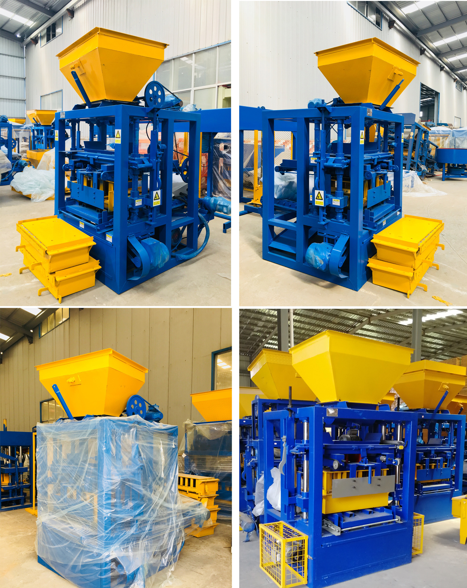 Construction machinery equipment QT4-24 semi automatic concrete paver block making machine brick making machinery