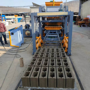 QT4-15 maquina de bloques de cemento concrete block machine de brique automatique cement hollow brick making machinery